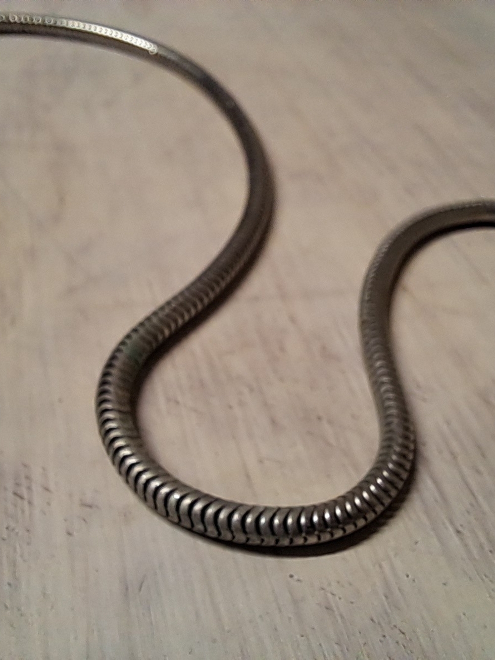 Vintage Sterling Silver Crescent Hoop Earrings - Picture 3 of 7